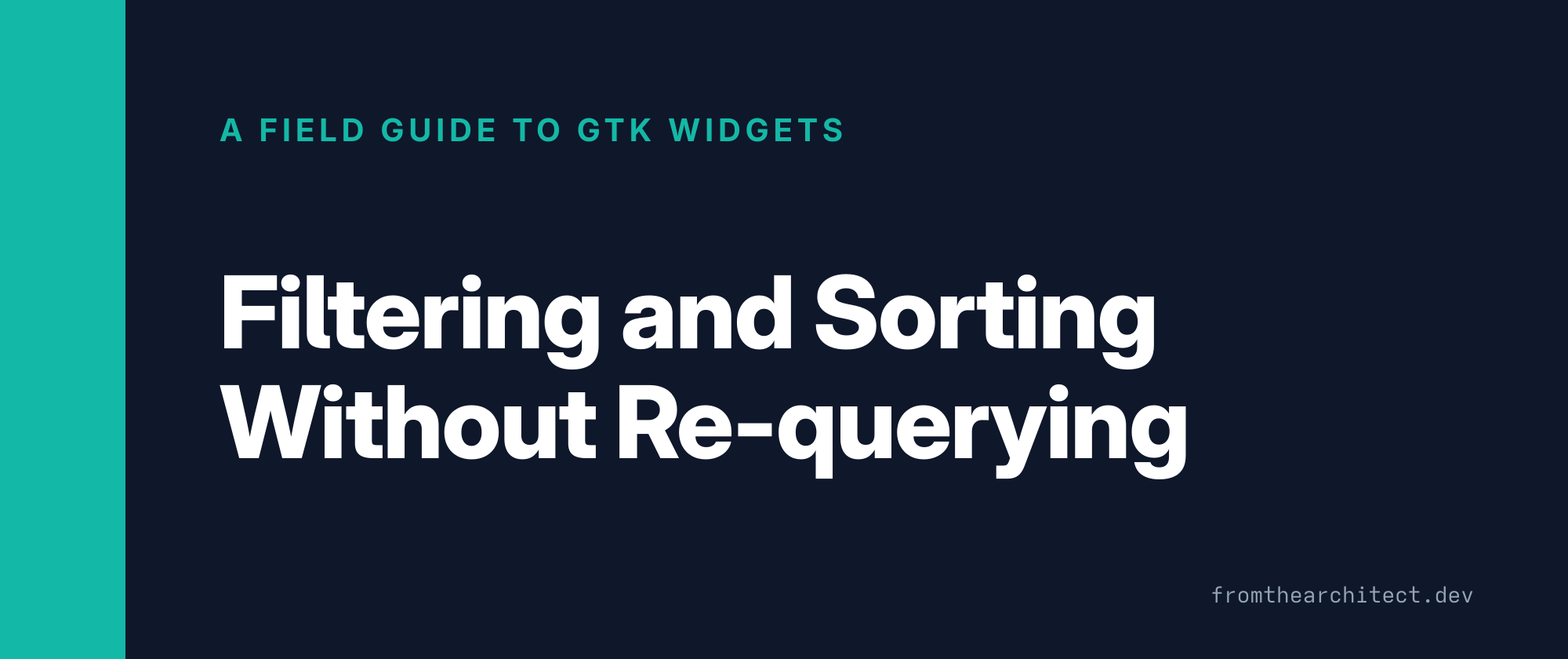Filtering and Sorting Without Re-querying: FilterListModel and SortListModel