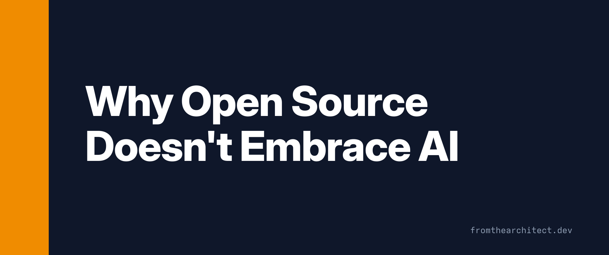 Why Open Source Doesn't Embrace AI
